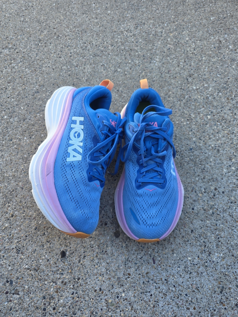 HOKA Clifton Blue & Pink Running Shoes Women 8.5D